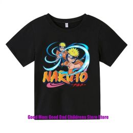 Tees 2024 Nouveau Naruto Zhu Li Naruto Summer Cool Enfants T-shirt Pilier de loi