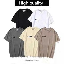 Tees Ess t-shirts Heren T-shirts Dames Designer Katoen Tops Man Casual Shirt Luxurys Clothing Street Shorts Sleeve Clothes01rlg12e