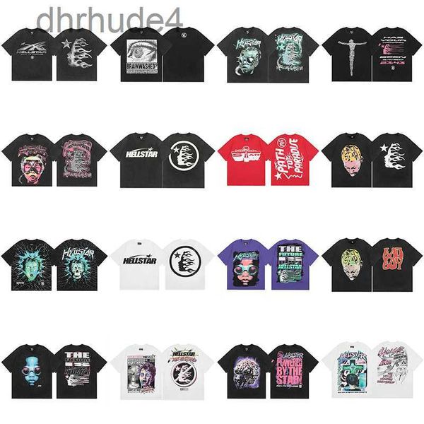 T-shirts Hellstar Tshirt Été Mode Hommes Femmes Designers T-shirts À Manches Longues Tops Coton T-shirts Vêtements Polos Court Haute Qualité Hellstars Vêtements HXC7