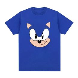 Tees Kawaii Super Sonic T -shirt Cartoonspel Korte mouw Korte mouw jongens meisjes harajuku t -shirt kinderen t -shirts grappige tees tops kinderen kleding