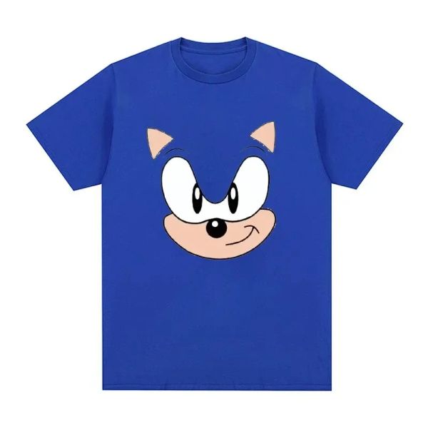 Tees kawaii super sonic t-shirt jeu de dessin animé jeu à manches courtes garçons filles harajuku tshirt enfants tshirts drôles thes tops