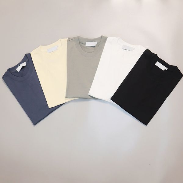 Camisetas de la marca Topstoney para hombres Camisetas de calidad clásica 260g Camiseta de algodón liso de doble hilo Base suelta Insignia bordada exquisita para hombres
