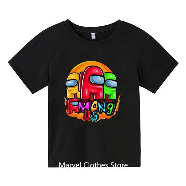 Tees Nouveau jeu de garçons d'été Prince T-shirt Fashion Imprimerie Kids T-shirt Boys Cartoon Carton Short Baby Girls T-shirt Vêtements pour enfants