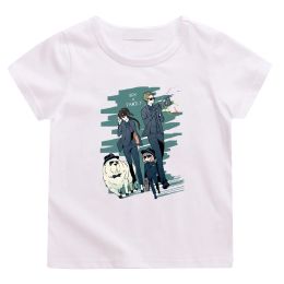 Tees Spy x Family Tshirt Anya Smug Bond Forger Yor et Loid Tshirt Kids Anime Print Graphic Teeshirt 100% Cotton Boys Girls Vêtements