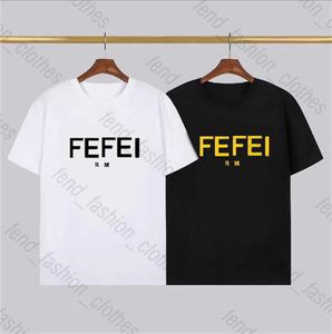 T-shirts T FF Tops Casual Fendyity Chemises Vêtements d'été Mode Hommes Homme S Femmes Designers Poitrine Lettre Chemise Luxurys Vêtements Street Shorts Vêtements T-shirts