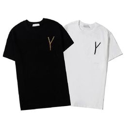 T-shirts T-shirt Été Hommes Femmes Designers T-shirts À Manches Courtes Tops Lettres Classiques Broderie Et Impression Coton T-shirts Vêtements Noir Blanc De Haute Qualité