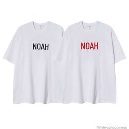 T-shirts T-shirts Luxe Hommes Designer Vêtements de mode Noah Rouge Noir Lettre Été Américain Nouveau Simple Coton Lâche Mode Couple T-shirt À Manches Courtes