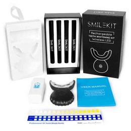 Kit de blanchiment des dents, appareil de beauté dentaire sans fil, 16 lumières LED, étanche IPX6, soins de nettoyage buccal, Portable, maison USB 220713