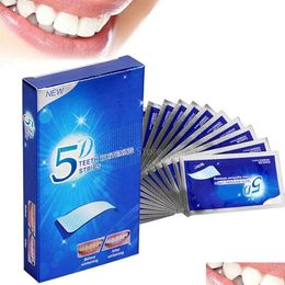 Bandes de blanchiment des dents, 14 pochettes, 28 bandes orales pour l'élimination des taches, livraison directe, santé et beauté Dhida