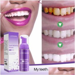 Blanchiment des dents V34 Mousse Correcteur de couleur Enlève et haleine fraîche Nettoie les taches Taches Dent Oral Tootaste Drop Livraison Santé B Otz1O