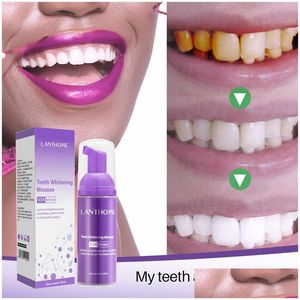 Teeth Whitening V34 Mousse Color Corrector Removes And Fresh Breath Cleans The Stain Stains Tooth Oral Tootaste Drop Delivery Health Dhtis