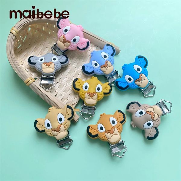 Jouets de dentition 10 pièces BPA mignon en forme de Lion, Clip de sucette, accessoires pour bébé, tétines et accessoires pour bébé, cadeaux pour bébé 231127