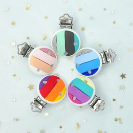 Bijtringen Speelgoed 10 stks Siliconen Fopspeen Clips Siliconen Tandjesketting Cartoon Regenboog Kleur Clip Baby Bijtring Dummy Tepelhouder Accessoires 231215