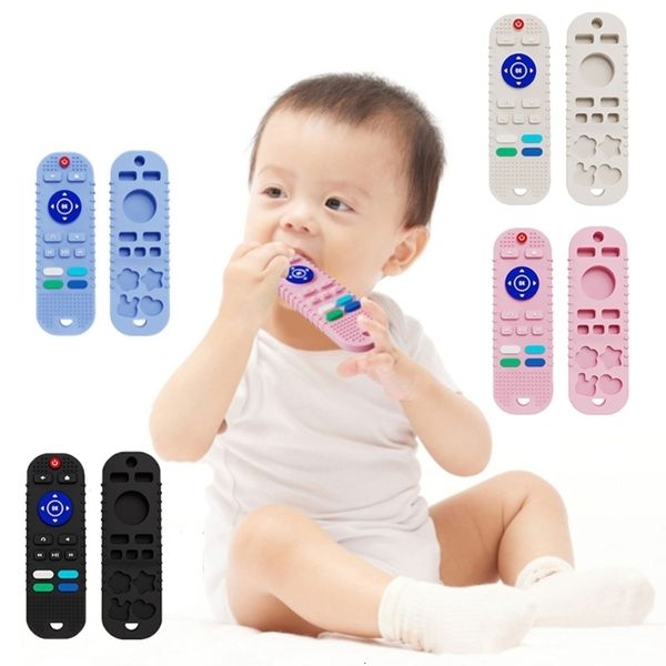 Jouets de dentition 1 pièce, jouet de dentition en Silicone pour bébés de 612 mois, forme de télécommande, garçons et filles à mâcher 230825