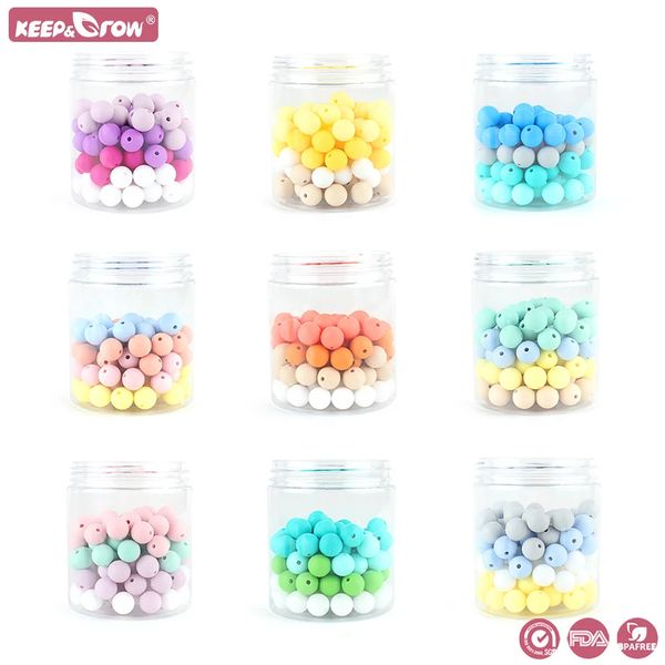 Les joueurs de dents Toys 20pcs Silicone Perles 12 mm Round Perle Baby dentition DIY Pacificateur Clip Chaîne de chaîne