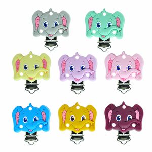 Jouets de dentition 3 pièces éléphant Silicone Clip sans BPA bricolage bébé chaîne factice porte-tétine borns sucette soins infirmiers dentition 230726