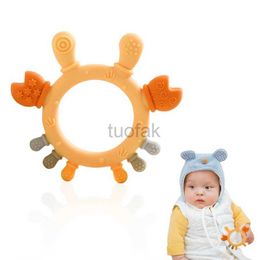 Detors jouets de dents de bébé exempt de bisphénol un silicone mignon dessin animé de dents de crabe