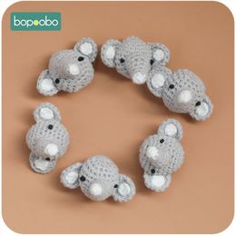 Jouets de dentition Bopoobo 50pc dentition lapin Crochet perles à croquer bijoux à bricoler soi-même accessoires d'allaitement Gehaakte jouet bébé anneau de dentition 231016