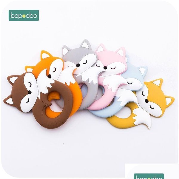 Jouets de dentition Bopoobo Sile pendentif pour sucette bébé qualité alimentaire minuscule tige dents enfant cadeaux livraison directe enfant en bas âge Dhar0