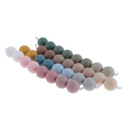 Bijtringen Speelgoed Kleur 100PC Siliconen 15mm Ronde Baby Bijtring Losse Kraal Bpa Gratis geboren Kauwen Tandjes Ketting Armband Sieraden Maken 231020