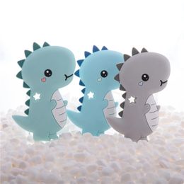 Jouets de dentition de qualité alimentaire 10 pièces stégosaure Silicone dinosaure bébé anneaux de dentition Dragon sans BPA produits pour nourrissons né sucette chaîne bricolage jouets 231016