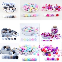 Jouets de dentition Joepada 30 pièces 91215mm perles rondes en Silicone collier d'allaitement lentilles de qualité alimentaire hexagone anneau de dentition 230901