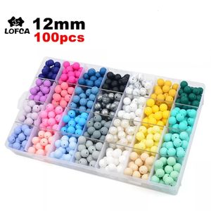 Mordedores Juguetes LOFCA 12 mm 100 unids Cuentas de silicona Mordedor redondo Bebé Collar de lactancia Chupete Clip Cuidado bucal BPA Grado alimenticio libre Colorido 231031