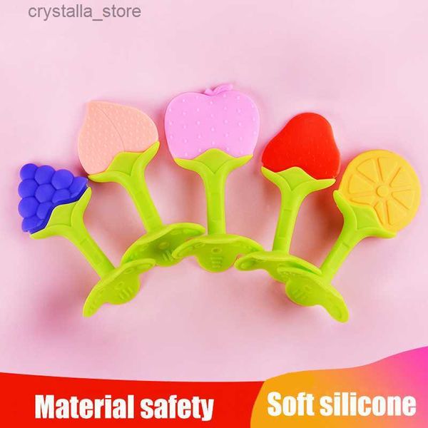 Dentition Bébé Jouet Silicone Dentition pour Dents Bébés Accessoires Nouveau-Né Fruit Sucer Jouets À Mâcher Pour Nouveau-Né Bébé BPA-Fre Cadeau L230518