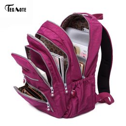 Tegaote school rugzak voor tienermeisje mochila feminina vrouwen rugzakken nylon waterdichte casual laptop bagpack vrouwelijke sac a do lj210203