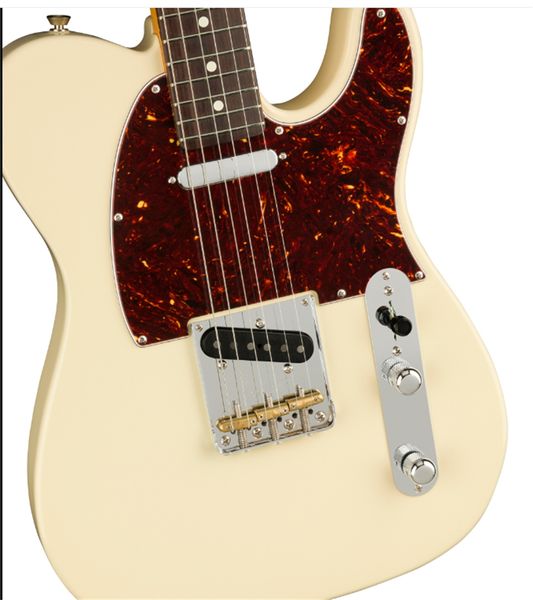 Guitarra eléctrica Telecast, pintura importada de color amarillo leche, puente de cobre, cuerpo de aliso importado, mástil de arce canadiense, paquete Lightning