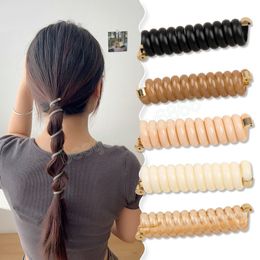 Línea telefónica Bandas para el cabello espiral Fashion Fashion Elastic Rubber Band de la cola larga Accesorios para el cabello Annamentos Anillo