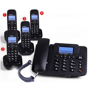 Telefoons draadloos antwoordapparaat 24G vaste telefoon Handset kantoor thuis el Lange afstand draadloze telefoon 4 handstes tafeltelefoon 231215