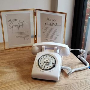 Téléphones Wedding Audio Gued Book Téléphone Audio Guest Book for Confessional Wedding Birthday Party Confession Message Voicemailwhite