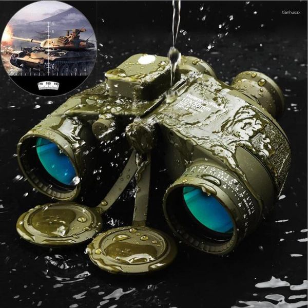 Télescope 10x50 Binoculaires binoculaires Compasse Azimut Azimut imperméable Camping Outdoor Camping Low Light Level Night Vision