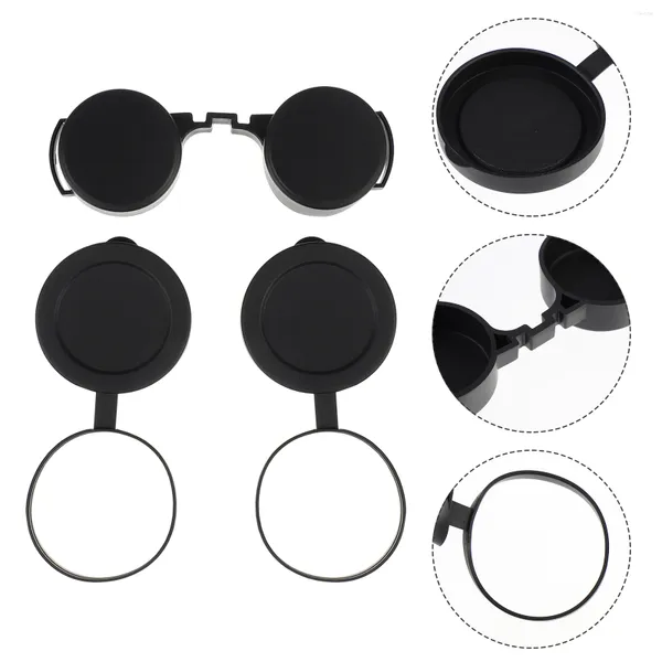 Télescope 3 pièces objectif couvercle d'objectif en caoutchouc protecteur d'oculaire pour jumelles monoculaires
