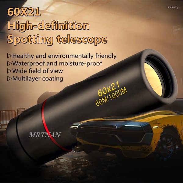 Telescopio 60X21 Gran Aumento HD Monocular Impermeable Mini Portátil Militar Zoom 10X Alcance Para Viajes Caza