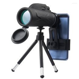 Telescopio 80X100 Zooms Monocular Prisma portátil Teléfono móvil óptico de alta definición Equipo de campamento de alta calidad