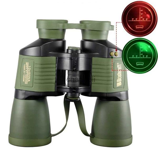 Jumelles de télescope Jumelles à mise au point automatique 10X50 télescope haute puissance HD FMC Vision nocturne avec lumière et portée de repérage de coordonnées télescope de chasse YQ231204