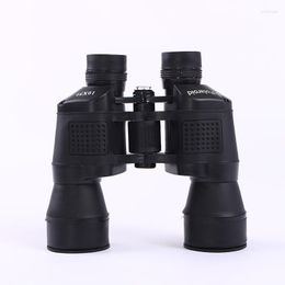 Prismáticos telescópicos 10x50 HD 10x anteojos de aumento BAK4 prisma lente óptica impermeable Camping caza alcances