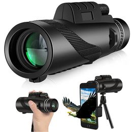 Telescopio Binoculares 80X100 HD Monocular 8000M Zoom de largo alcance Bak4 Prisma sin trípode Clip para teléfono Caza Camping al aire libre 231117