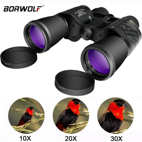 Jumelles télescope Borwolf 10-30X50 Grossissement élevé Zoom longue portée 30 fois Chasse HD Professiona