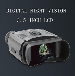 Telescoop Binocuals Est NV600 Pro Infrared Digital Night Vision Monoculairs met 8G TF -kaartbereik Hunting monoculaire optiek Volledig donker 200m