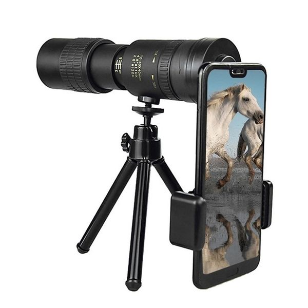 Jumelles de télescope monoculaire 4K Super Telepo Zoom 10300X40MM avec Vision nocturne étanche pour téléphones intelligents chasse Camping 221116