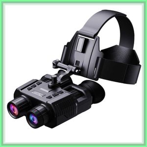 Jumelles de télescope Jumelles de vision nocturne Goggs Support de tête numérique infrarouge Batterie intégrée Rechargeab Chasse Camping Équipement 1080P Vidéo HKD230627