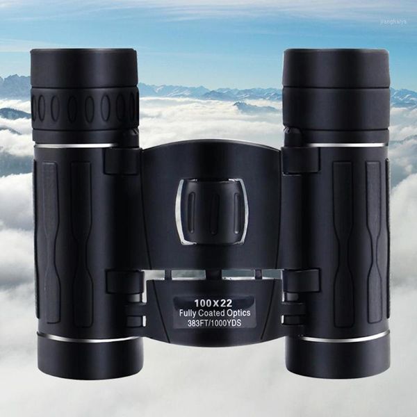 Binoculares telescópicos portátiles para exteriores antideslizantes 100x22 de alta potencia BAK4 Prism Binocular Black Sports