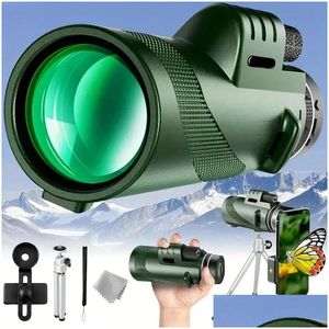 Télescope Binoculars Powerf 80x100 Monocar avec clip de téléphone et trépied à longue portée en plein air Cam Drop livraison sports à l'extérieur Camping Hik Dhjoe