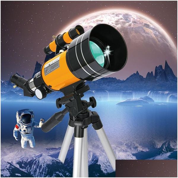 Telescopio Binoculares Telescopio Binocars 150 X Powerf Zoom astronómico HD Higower Trípode portátil Visión nocturna Espacio profundo Vista de estrella Dhz8Q