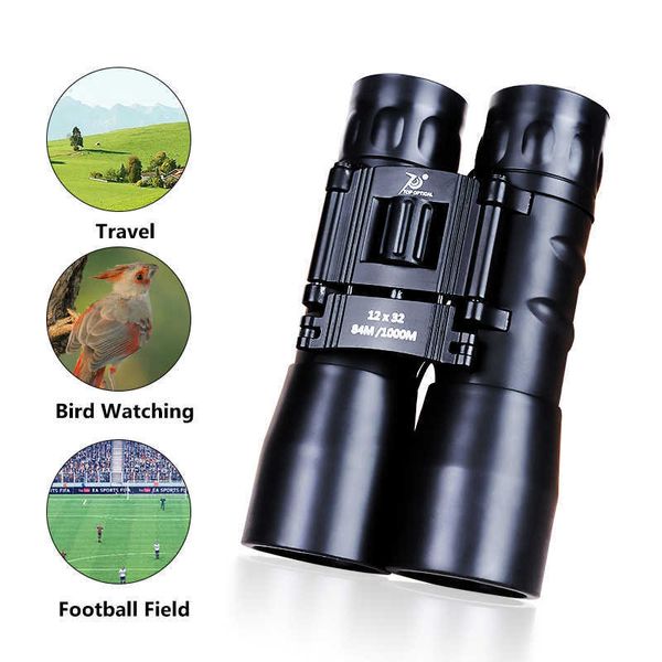 Binoculares telescópicos TOPOPTICAL 12x32 Binoculares profesionales compactos Portab Hunting Tescope Largo alcance para observación de aves Viaje Camping HKD230627