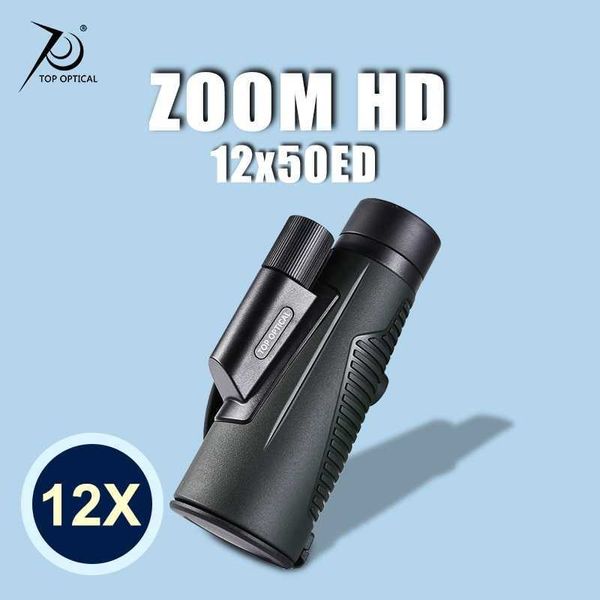 Telescopio Binoculares TOPOPTICAL 12x50 ED Vidrio Nitrógeno-fild Monocular impermeable BAK4 Prisma Astronómico FMC Recubrimiento Potente Tescopio Viajar HKD230627