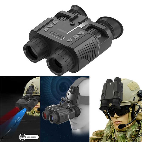 Télescope Jumelles Mise À Niveau Casque Vision Nocturne Goggs Vert 3D Stéréo 4k Vidéo Infrarouge Portée 300m / 985ft Pour La Surveillance De La Chasse HKD230627